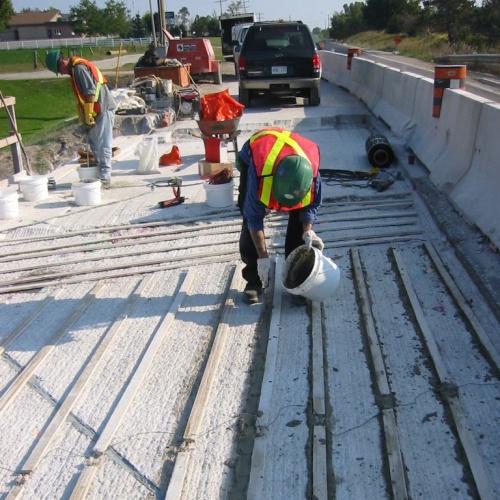 Galvashield DAS being installed on bridge deck