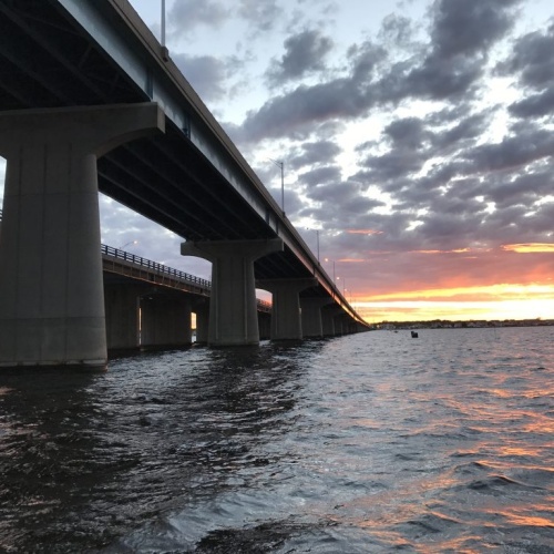 Route 37, Thomas A. Mathis and J. Stanley Tunney Bridges. (Photo: Daniel Nee)